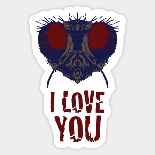 Fly Face says I Love You Sticker